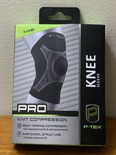 P-TEX **PRO KNIT COMPRESSION KNEE SLEEVE ** P-TEXK500** XL** BLACK **NEW**