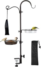 Deck Hook Bird Feeder Pole Bird Feeder Porch Multi Hook Bird Feeding Station 