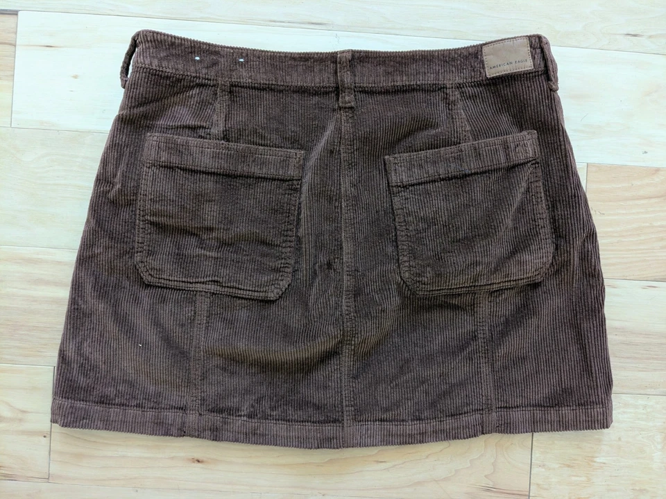 American Eagle SZ XXL 18 Women's Corduroy Super Hi-Rise A-Line Mini Skirt School - Image 2 of 4