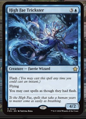 Magic the Gathering High Fae Trickster Foundations Card (M/Nm Condition)