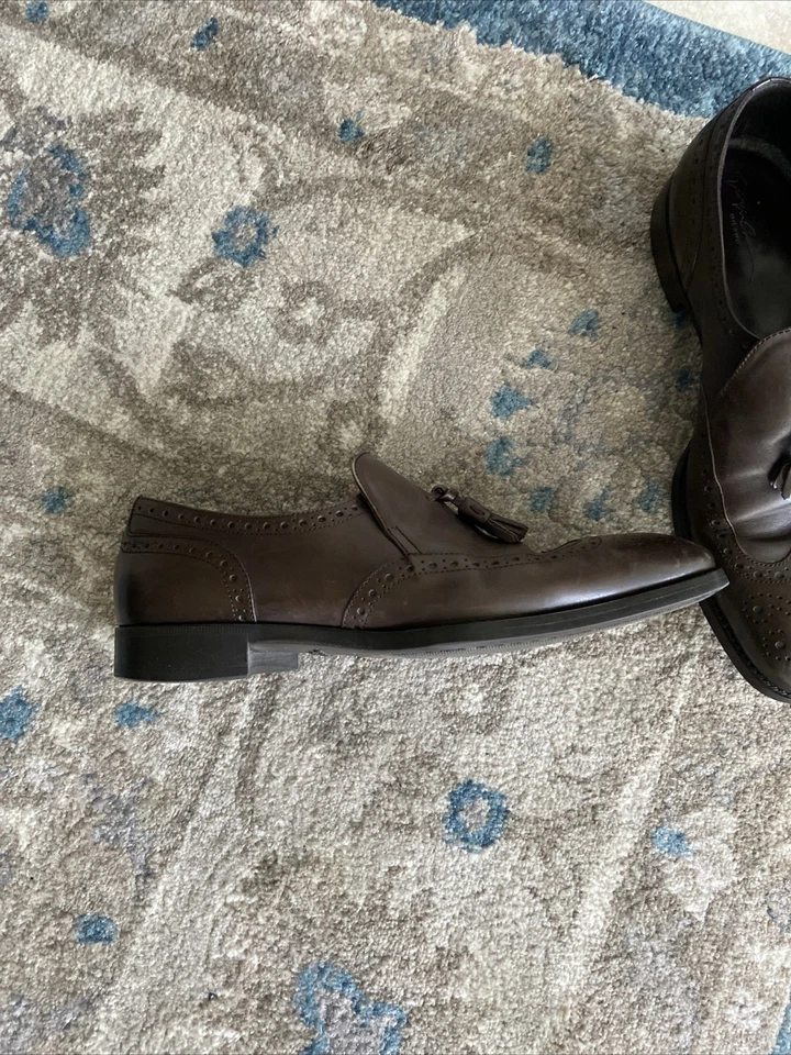 Zapatos de vestir Giorgio Armani para hombre de cuero marrón con borla talla 8,5 Foto 3 de 4