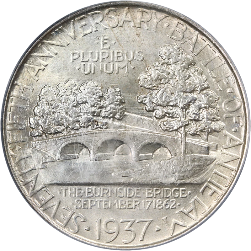 1937 Antietam Commem Half Dollar PCGS MS67 Superb Eye Appeal Strong Strike - Image 2 of 4