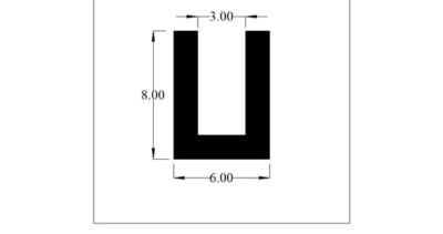 Black Rubber Square Bottom U Channel Edge Trim To Suit 3mm Panel