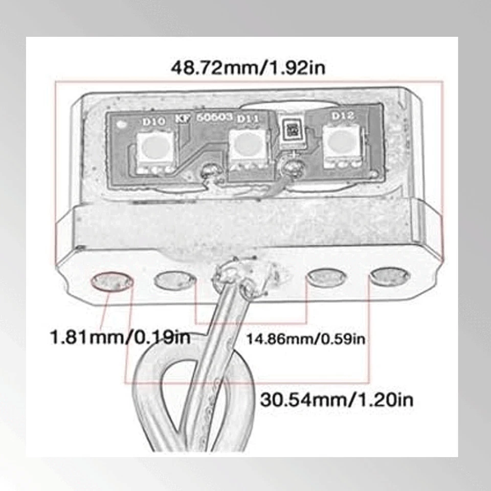 Luz de matrícula trasera LED de aluminio para Honda Grom 125 MSX 125 2014-2024 CT Foto 2 de 4