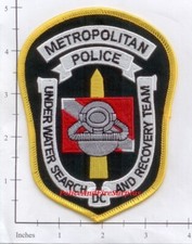 Washington DC - Underwater Search & Recovery Metropolitan Police Police Patch