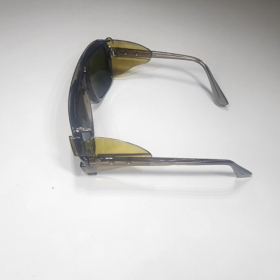 Gafas de seguridad vintage Crews Innovator 112120 con protectores laterales caja original verde Foto 4 de 4