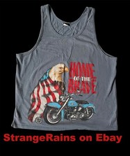 Harley Davidson Motorcycles Tank Top Shirt  Large  Home Of The Brave / Eagle