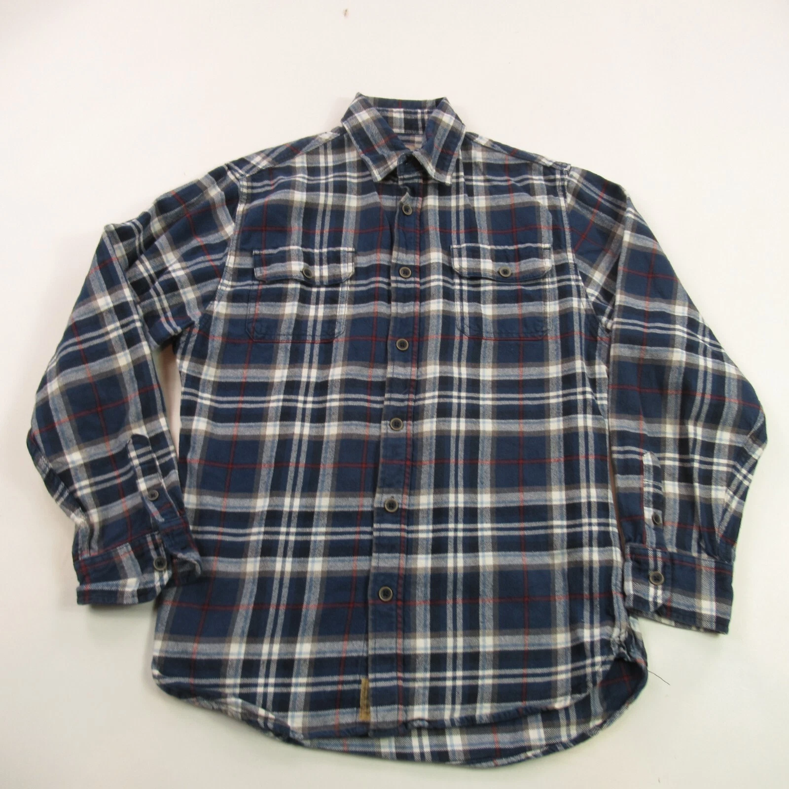 Jachs Shirt Mens Small Button Up Pockets Long Sleeve Outdoors Plaid