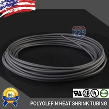 50 FT. 50' Feet BLACK 1/16" 1.5mm Polyolefin 2:1 Heat Shrink Tubing Tube Cable