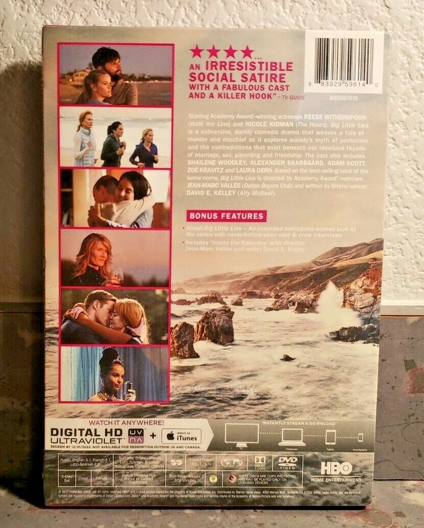 Big Little Lies: HBO Series (Blu-ray+Digital) Brand New Nicole Kidman NEW  883929596133