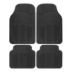 4PC Rubber Liner for Hyundai Elantra Floor Mat Black All Weather Semi Custom Fit