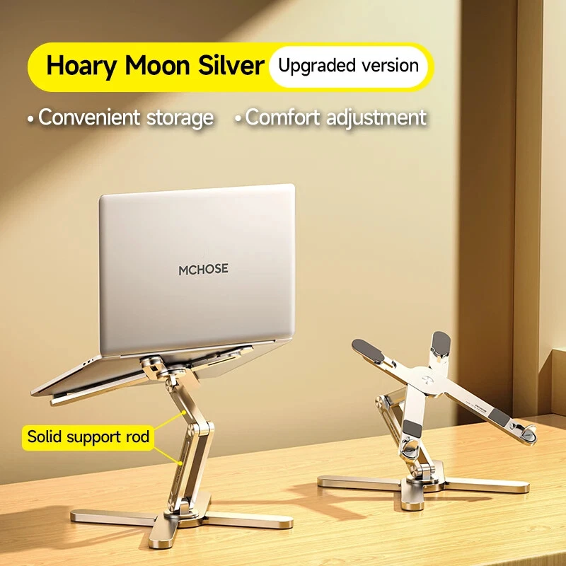 360° Rotating Laptop Stand with Heat Dissipation - Foldable Holder