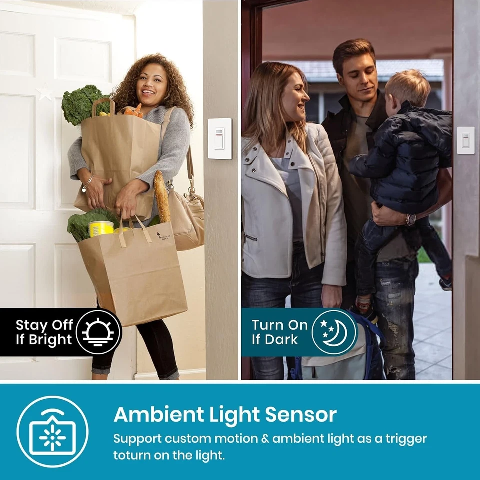 Nexete Smart Wi-Fi Motion Sensor Light Switch,Motion Detector PIR Infrared - Image 4 of 4