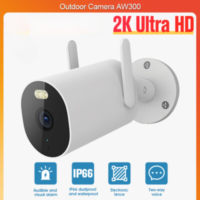Outdoor Camera AW300 2K 256GB Full Color Night Vision WiFi Detection MiHome APP