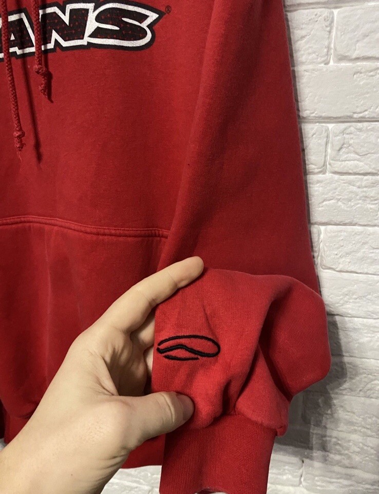 Vintage Y2K Red Vans Hoodie 90S Big Logo Surf Skateboard L Vintage Y2K Red Vans Hoodie 90S Big Logo Surf Skateboard L