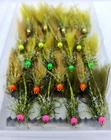 Goldhead Fluorescent Hothead Flexi Damsels Sz10 Selections Nymph Trout Fishing