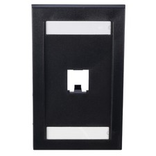 Panduit CFPE1BLY Mini-Com Single Gang 1-Port Faceplate Black