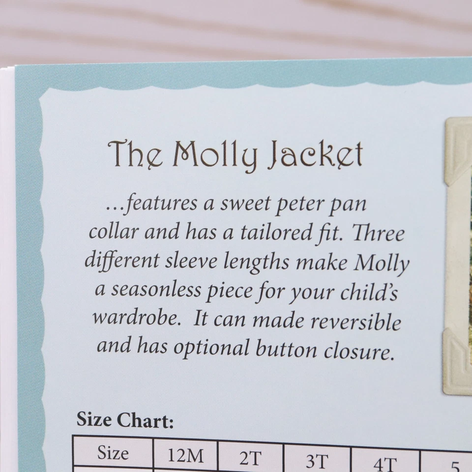Violette Field Threads Retro Reversible Jacket Molly Pattern Sz 12m-10 yrs UNCUT - Image 4 of 4