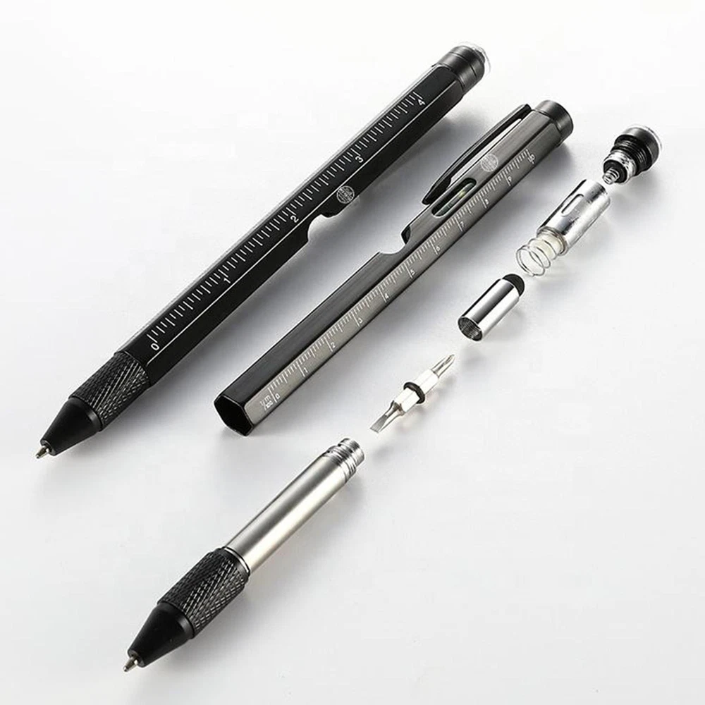 9-in-1 Multi Tool Pen with LED Light, Touch Head & Bottle Opener