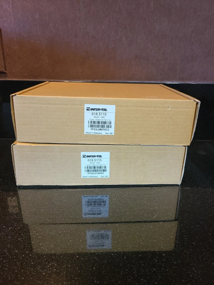 Inter-tel Model 1250 8-Button Full Duplex Telephone Set Of (2) 618.5115  NEW - Image 4 of 4