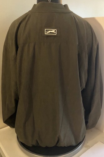 Slazenger XXL Green Brown Warm Up Jacket Lined Pockets 1/2 Button Front - Picture 4 of 6