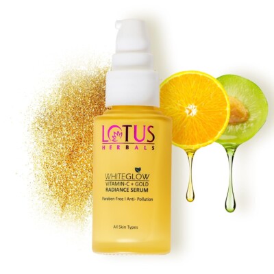 Lotus Herbals White Glow Vitamin C and Gold Radiance Face Serum - 30 ml