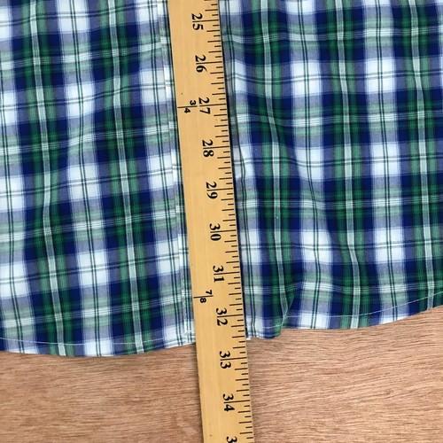 Camicia wrangler western uomo XXL blu verde a quadretti bottoni manica lunga - Foto 6 di 14