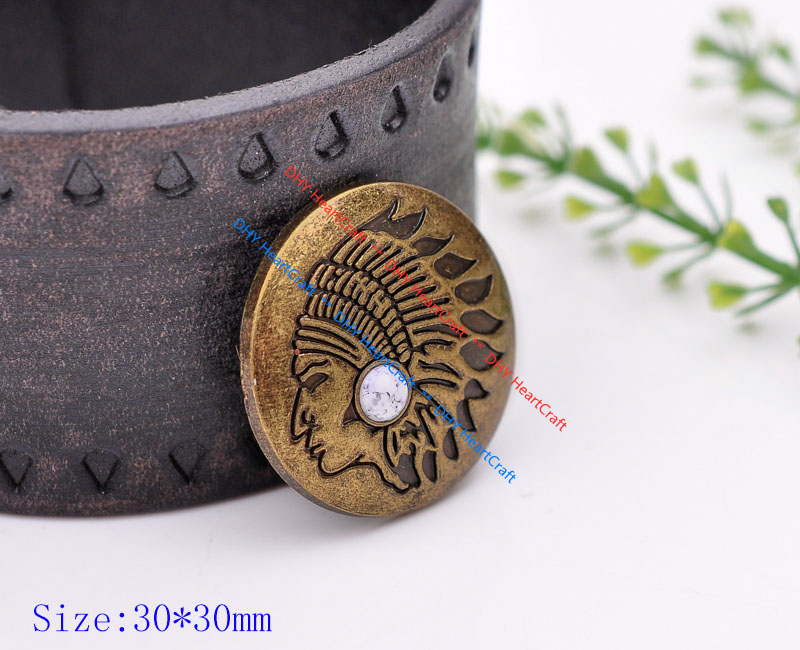 10pcs 35×25MM Oval Brass Turquoise Bead Floral Engraved Conchos Decor