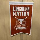 Texas Longhorns (Longhorn Nation) Ncaa Embroidered Wool Banner! 22 x 14” Nwot