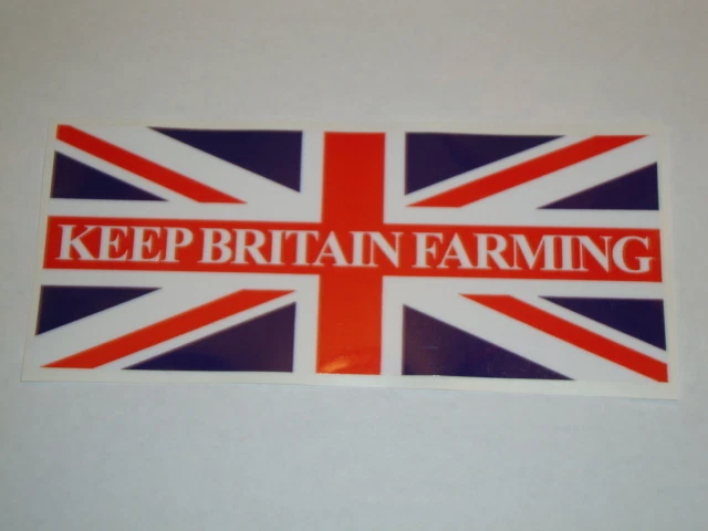 2 X KEEP BRITAIN FARMING STICKERS 6" x 2.5" TRACTOR 4X4 QUAD FARMERS VEHICLES