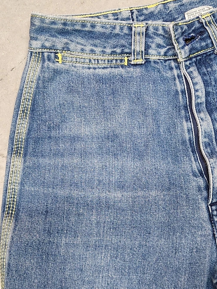 Vintage Faded Glory Jeans Girls 5 Denim Embroidered Pocket Parrot Graphic Art - Image 4 of 4