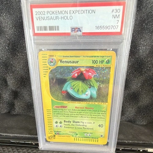 Pokémon TCG 2002 Expedition Base Set Venusaur 30/165 Holo Rare PSA 7 EN