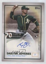 2021 Topps 70 Years of Baseball Series 2 Daulton Jefferies #70YA-DJ Auto 0w8