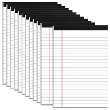 12 Pack Note Pads 5x8, Small Legal Pads 5x8 White Writing Pad for Work, Mini ...