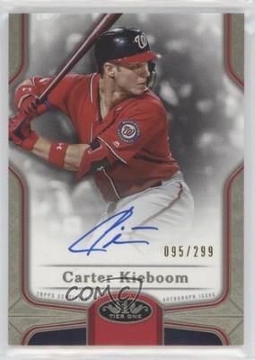 2020 Topps Tier One Break Out 95/299 Carter Kieboom #BOA-CK Auto 0a4s