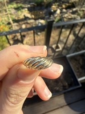 14k Yellow Gold Shrimp Ring, No Stone, Size 5...