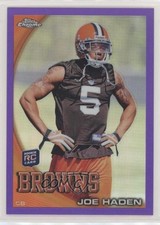 2010 Topps Chrome Retail Purple Refractor /555 Joe Haden #C86 y0y