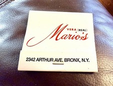 Vera Mario’s Restaurant, Bronx, New York, Full Unstruck Matchbook Magliucci 1919