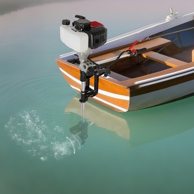 52CC 2.3 HP 2 Stroke Outboard Motor, Air Cooling Motor 360° Rotate Joystick
