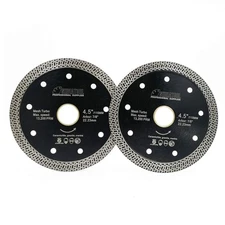 SHDIATOOL 4-1/2 Inch Porcelain Diamond Mesh Turbo Saw Blade Cutting Granite M...