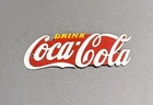 VINTAGE 14” COCA-COLA COKE SODA COLA PORCELAIN SIGN CAR GAS TRUCK OIL MOTORCYCLE
