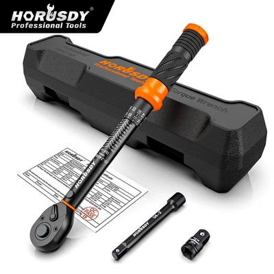 1/4 Inch Ratchet Torque Wrench Sq Drive Socket 2.3 - 27.1Nm 20-240 In.-Lb Case - Image 1 of 4