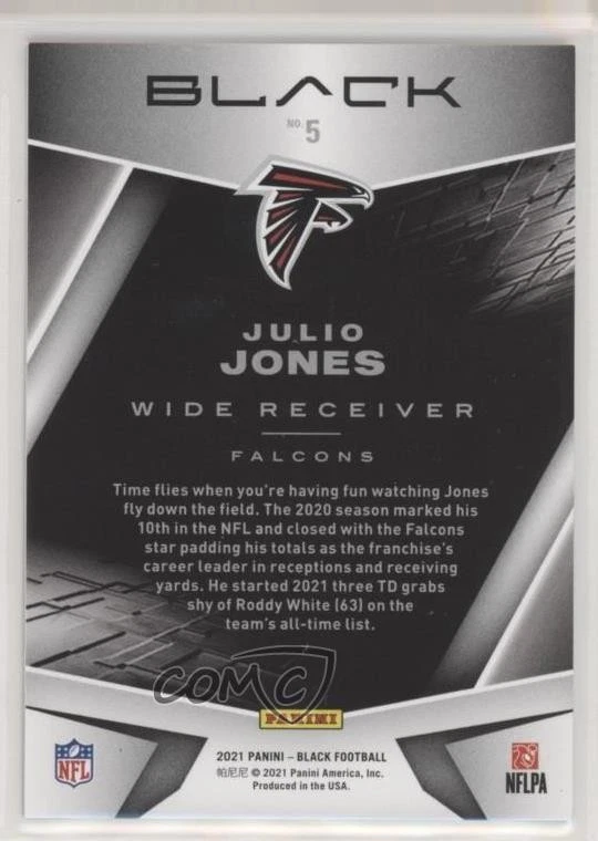 2021 Panini Black Copper /25 Julio Jones #5 - Image 2 of 2
