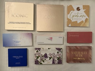 Set of 9 Eyeshadow & Highlighter Makeup Palettes $200 Value