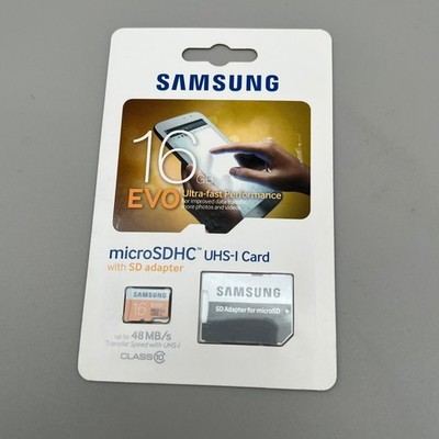Samsung EVO 16GB High Speed Class 10 microSDHC microSD UHS-I 