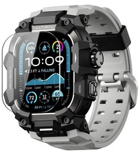 ULTIMAL Rugged Case with Band for Apple Watch 49mm Grey Ultra 3/2/1 Tactical