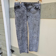 Levi  s 501 Jeans USA 1990 Acid Wash W36 L32 Vintage Button Fly 0109 / June 1990