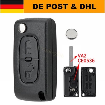 Für Citroen Berlingo Dispach Peugeot Auto Klapp Schlüssel 2Tasten Ersatz Gehäuse