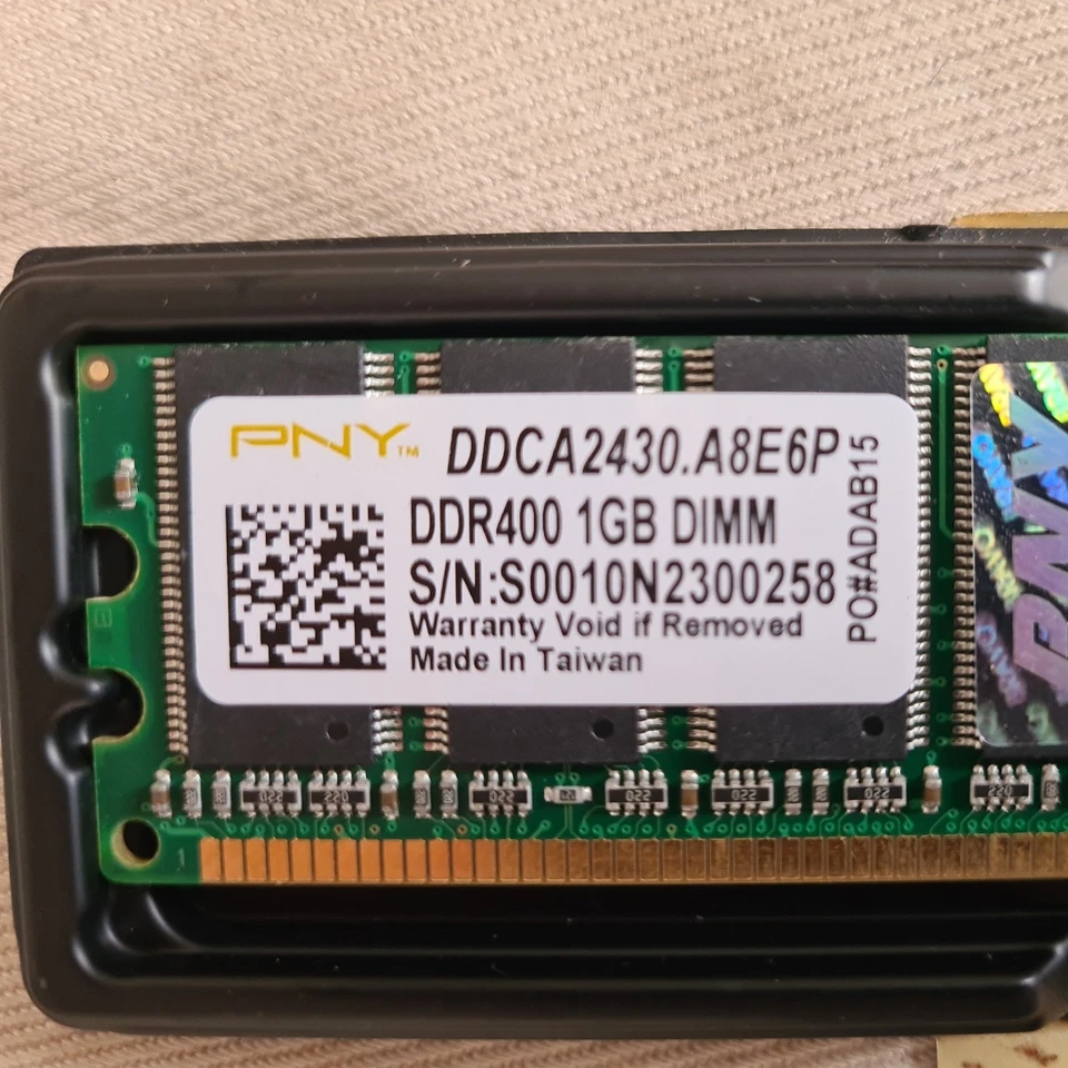 1GB DDR400 RAM 400Mhz PNY DDR400 DDCA2430.A8E6P  - Image 2 of 3