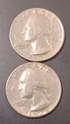1973- P &D Washington Quarters 25c US Old Coins Circulated (#2) Lot of 2